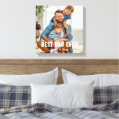 Beste vader ooit - eenvoudige vader familie een fo canvas afdruk (Insitu (Slaapkamer))