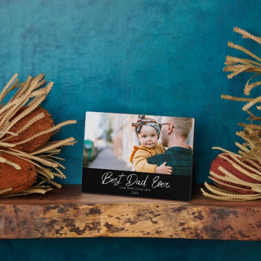 Beste vader ooit enkele fotoplaat (Zijkant)