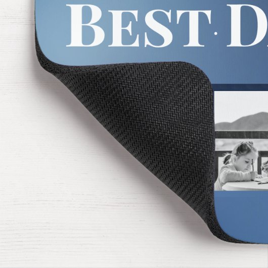 Beste vader ooit familie foto collage Muismat (Hoek)