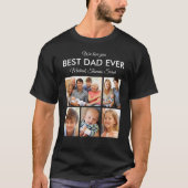 Beste vader ooit familie foto collage t-shirt (Voorkant)