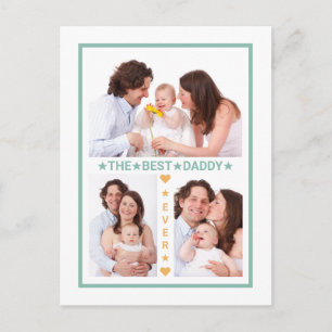 Beste vader ooit familie foto collage Vaderdag Briefkaart