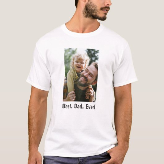 Beste vader ooit familie foto T-shirt (Voorkant)