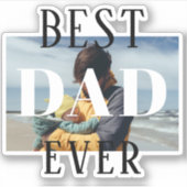 Beste vader ooit familie Kinder vaders foto Sticker (Voorkant)