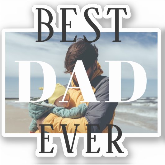 Beste vader ooit familie Kinder vaders foto Sticker (Voorkant)