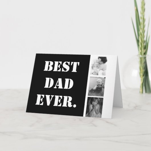 BESTE VADER OOIT Familiefoto Collage Vaderdag Kaart (Voorkant)