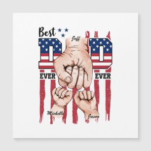 Beste vader ooit - Fist Bump USA Flag - 2 Kinder