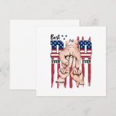 Beste vader ooit - Fist Bump USA Flag - 2 Kinder (Voorkant / Achterkant)