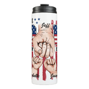 Beste vader ooit - Fist Bump USA Flag - 2 Kinder Thermosbeker