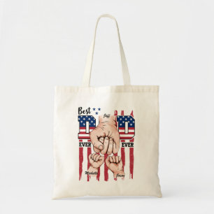 Beste vader ooit - Fist Bump USA Flag - 2 Kinder Tote Bag