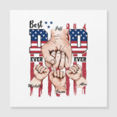 Beste vader ooit - Fist Bump USA Flag - 3 Kinder (Voorkant)
