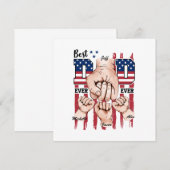 Beste vader ooit - Fist Bump USA Flag - 3 Kinder (Voorkant / Achterkant)