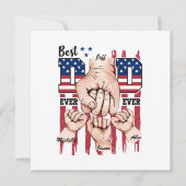 Beste vader ooit - Fist Bump USA Flag - 3 Kinder (Voorkant)