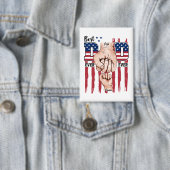 Beste vader ooit - Fist Bump USA Vlag - 1 Kind Button (Insitu)