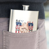 Beste vader ooit - Fist Bump USA Vlag - 1 Kind Flacon (Voorbeeld)