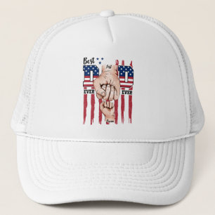 Beste vader ooit - Fist Bump USA Vlag - 1 Kind Trucker Pet