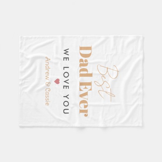 Beste vader ooit fleece deken (Voorkant (Horizontaal))