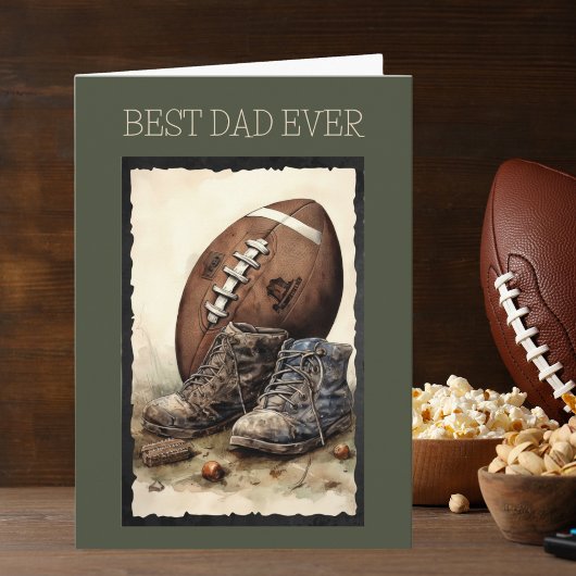 Beste vader ooit Football Custom Vaderdag Kaart