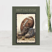 Beste vader ooit Football Custom Vaderdag Kaart (Voorkant)