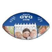 Beste vader ooit foto collage blauw american football (Voorkant)