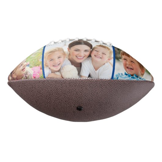 Beste vader ooit foto collage blauw american football (Gedraaid 270)