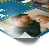 Beste vader ooit foto collage en aangepaste tekst afdruk (Hoek)