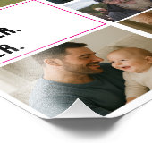 Beste vader ooit foto collage en aangepaste tekst afdruk (Hoek)