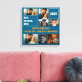 Beste Vader Ooit Foto Collage en Aangepaste Tekst Canvas Afdruk (Insitu (Woonkamer))