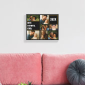 Beste Vader Ooit Foto Collage en Aangepaste Tekst Canvas Afdruk (Insitu (Woonkamer))