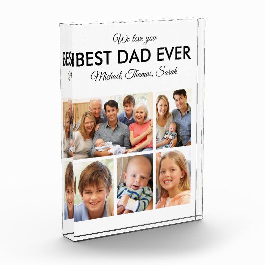 Beste vader ooit Foto Collage Fathers Day (Links)