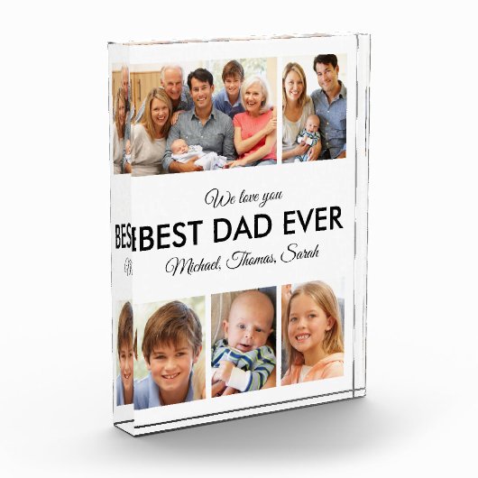 Beste vader ooit Foto Collage Fathers Day (Links)