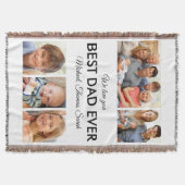 Beste vader ooit Foto Collage Fathers Day Deken (Voorkant)
