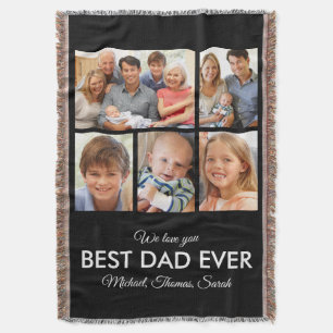 Beste vader ooit Foto Collage Fathers Day Deken