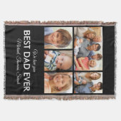 Beste vader ooit Foto Collage Fathers Day Deken (Voorkant)