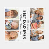 Beste vader ooit Foto Collage Fathers Day Fleece Deken (Voorkant (Horizontaal))
