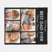 Beste vader ooit Foto Collage Fathers Day Fleece Deken (Voorkant (Horizontaal))