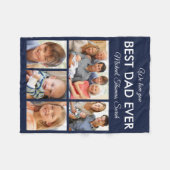 Beste vader ooit Foto Collage Fathers Day Fleece Deken (Voorkant (Horizontaal))