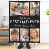 Beste vader ooit Foto Collage Fathers Day Fleece Deken