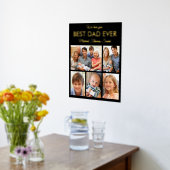 Beste vader ooit Foto Collage Fathers Day Folie Afdrukken (Laag (Keuken))