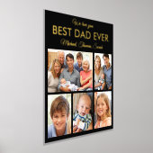 Beste vader ooit Foto Collage Fathers Day Folie Afdrukken (Laagn)