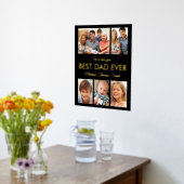 Beste vader ooit Foto Collage Fathers Day Folie Afdrukken (Laag (Keuken))
