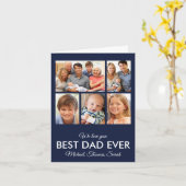 Beste vader ooit Foto Collage Fathers Day Kaart (Gele Bloem)