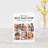 Beste vader ooit Foto Collage Fathers Day Kaart (Gele Bloem)