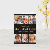 Beste vader ooit Foto Collage Fathers Day Kaart (Gele Bloem)