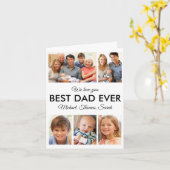 Beste vader ooit Foto Collage Fathers Day Kaart (Gele Bloem)