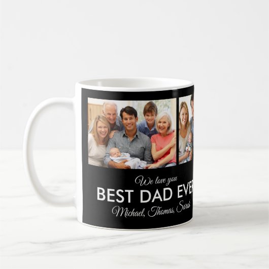 Beste vader ooit Foto Collage Fathers Day Koffiemok (Links)