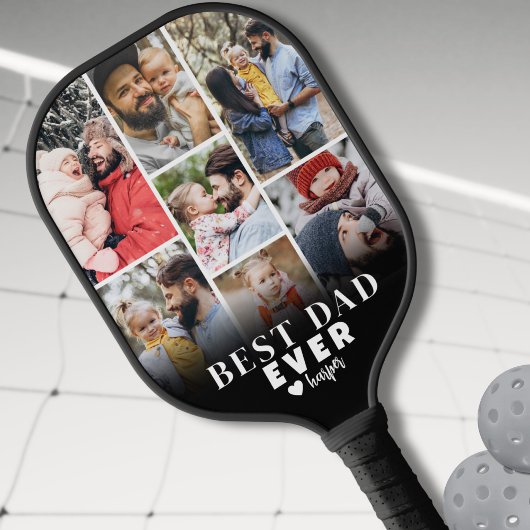 Beste vader ooit Foto Collage Fathers Day Pickleball Paddle