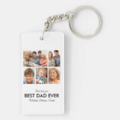 Beste vader ooit Foto Collage Fathers Day Sleutelhanger (achterkant)