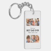 Beste vader ooit Foto Collage Fathers Day Sleutelhanger (Voorkant Links)