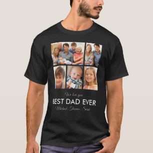 Beste vader ooit Foto Collage Fathers Day T-shirt