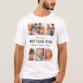 Beste vader ooit Foto Collage Fathers Day T-shirt (Voorkant)